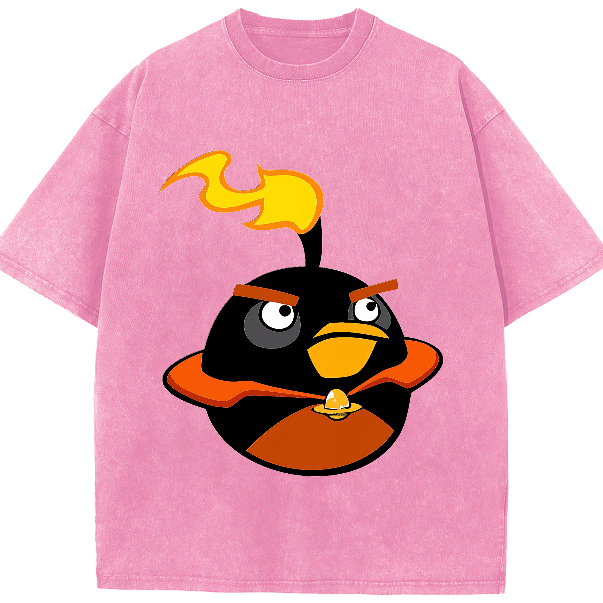 （画像用） Angry Birds アングリーバード 綿100% ヴィンテージ風 半袖Tシャツ（フロントプリント）
